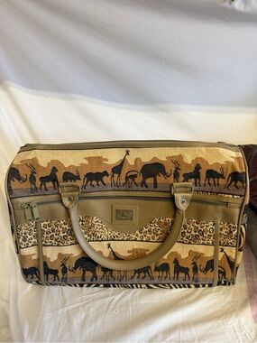 Vintage Animal Print Duffel Bag by Pioneer Express